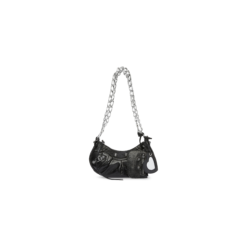 WOMEN'S LE CAGOLE XS SHOULDER BAG WITH CHAIN IN BLACK