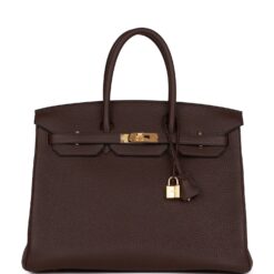 Hermès Birkin 35 Rouge Sellier Clemence Gold Hardware