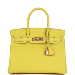 Hermès Birkin 30 Lime Epsom Gold Hardware