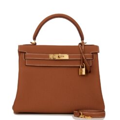 Hermès Kelly Retourne 28 Gold Togo Gold Hardware