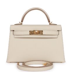 Hermès Kelly Sellier 20 Craie Epsom Gold Hardware