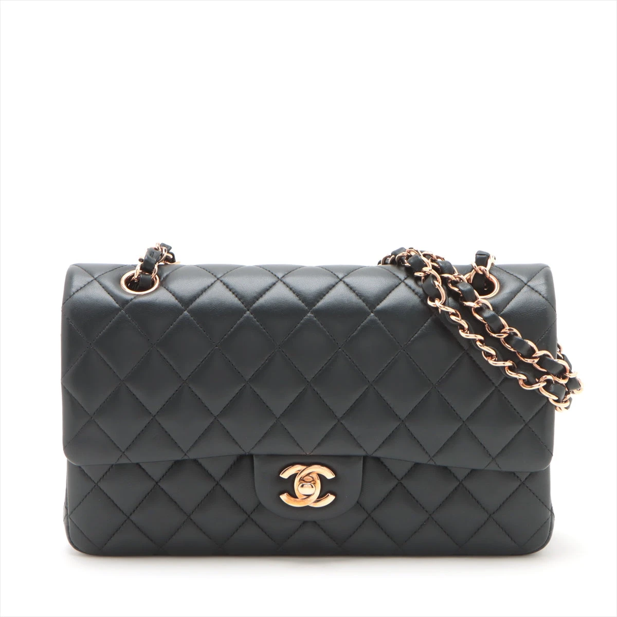 Chanel Medium Classic Double Flap Bag Olive Calfskin Light Gold Hardware photo review